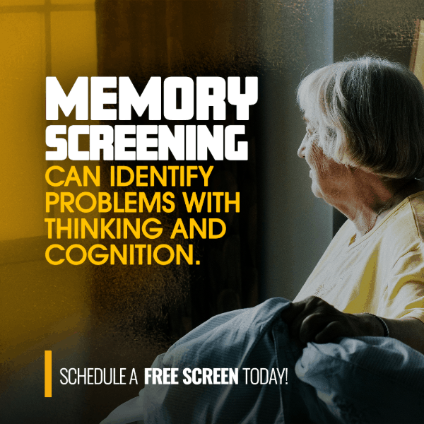 Memory screenings, early intervention, Alzheimer's disease research, older woman looking out. 