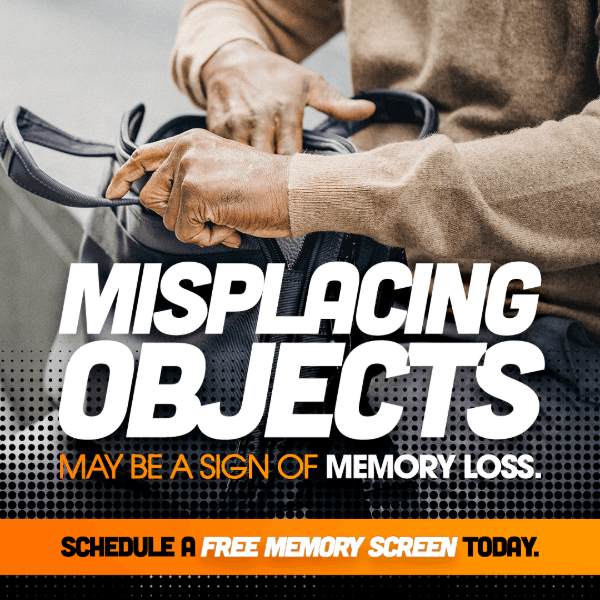Misplacing objects may be a sign of memory loss, memory screen, AD research